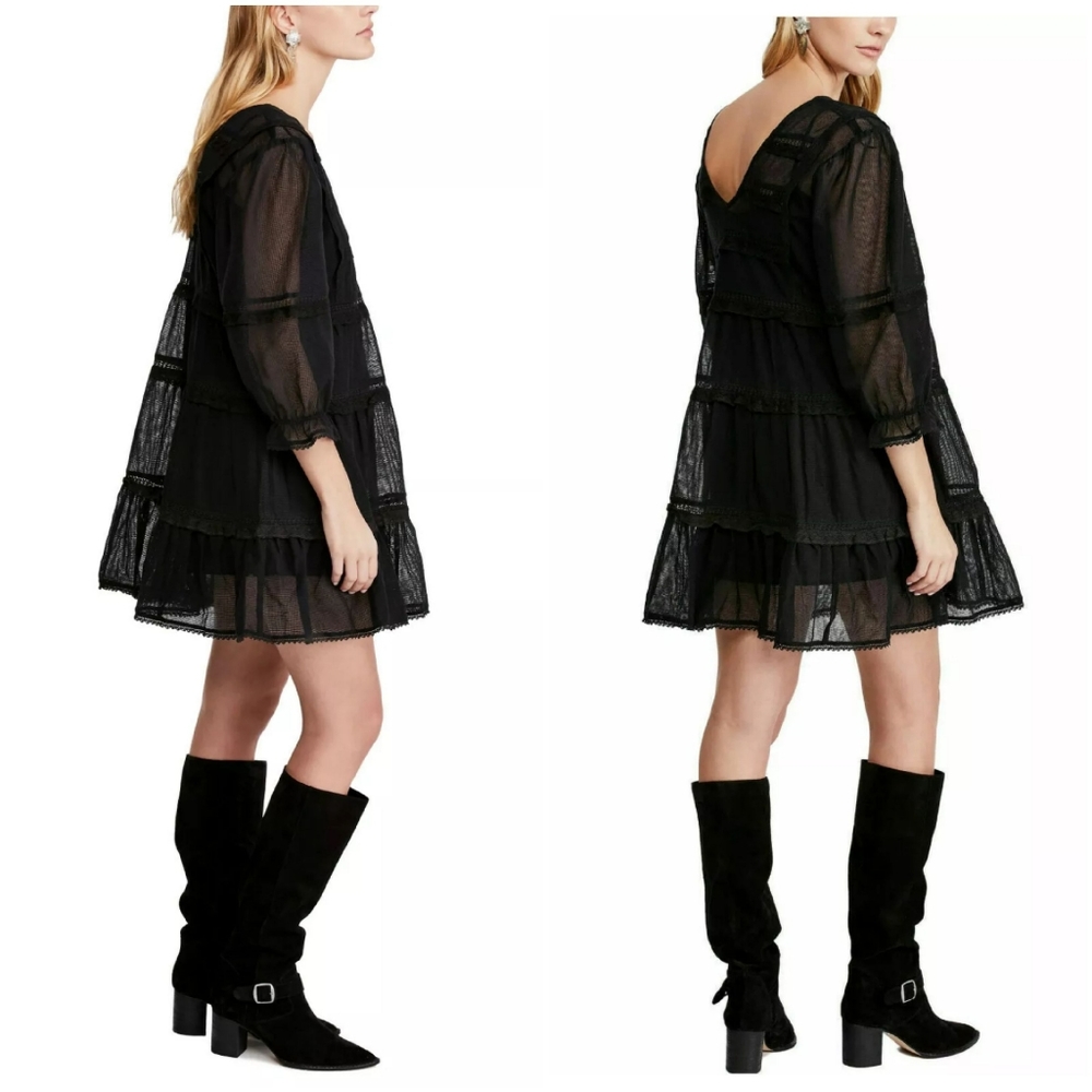Free People Berline Mesh Trapeze Mini Dress - Picture 2 of 10
